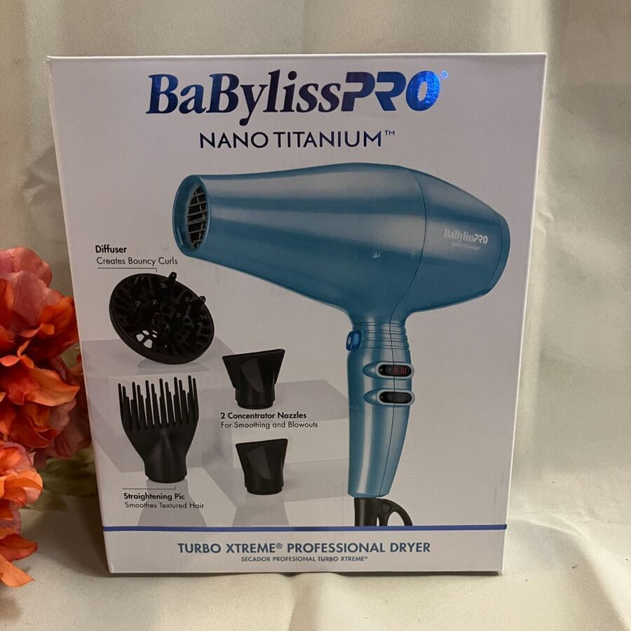 NWT Babyliss Pro Nano Titanium Turbo, Extreme Professional Dryer