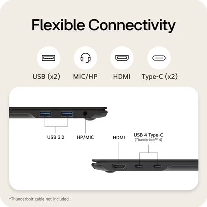 LG gram Pro 16 Inch, Thin and Lightweight Laptop, Windows 11 Home, Intel® Evo™ Edition - Intel® Core™ Ultra 7, 32GB RAM, 1TB SSD, RTX 5050, Black