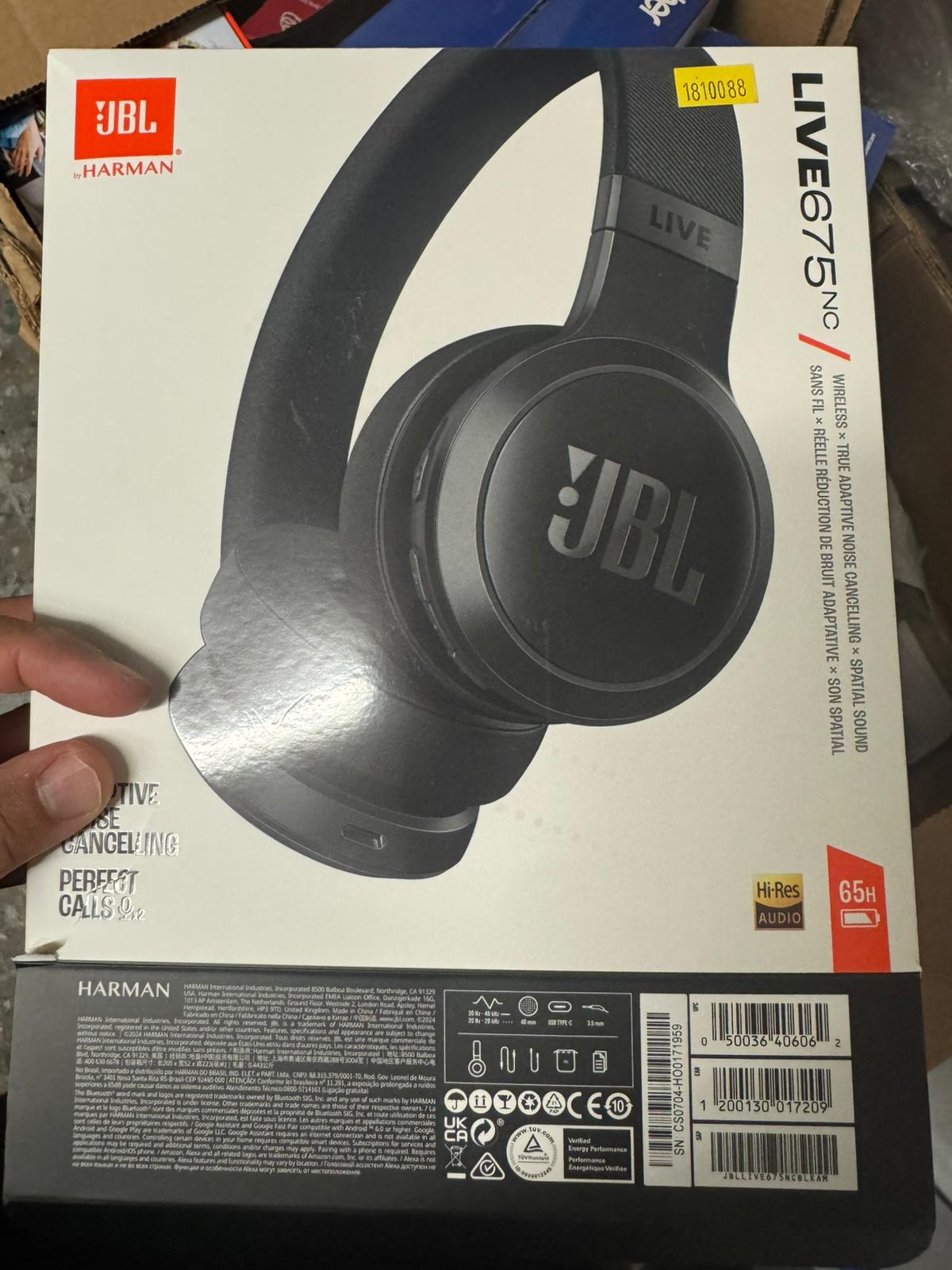 JBL Live 675NC Wireless On-Ear Headphones with Adaptive Noise Cancelling