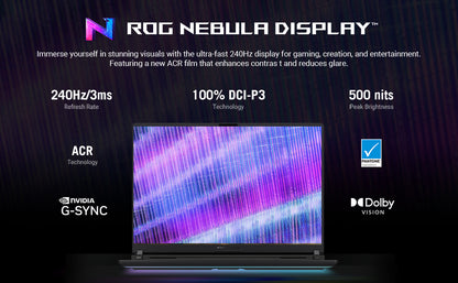 ASUS ROG Strix G18 18″ Gaming Laptop — Intel Core Ultra 9 Processor 275HX, GeForce RTX 5070TI, 2.5K 240 Hz/3 ms Nebula Display, 32 GB RAM, 2 TB SSD, Windows 11 Home