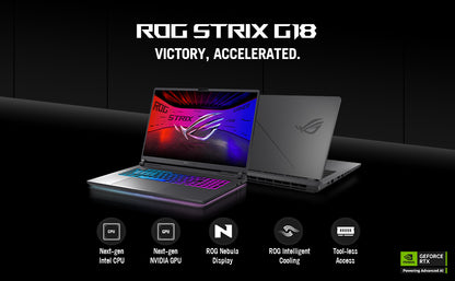 ASUS ROG Strix G18 18″ Gaming Laptop — Intel Core Ultra 9 Processor 275HX, GeForce RTX 5070TI, 2.5K 240 Hz/3 ms Nebula Display, 32 GB RAM, 2 TB SSD, Windows 11 Home