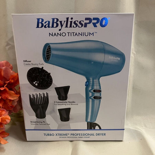 NWT Babyliss Pro Nano Titanium Turbo, Extreme Professional Dryer